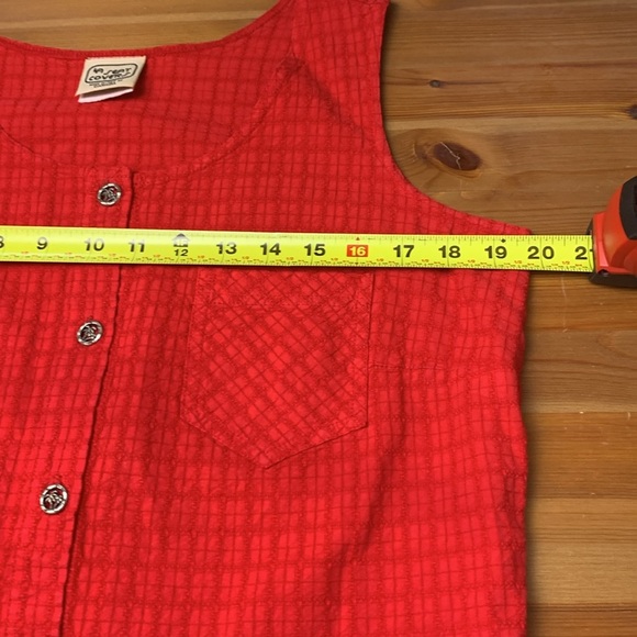 LA Seat Covers Vintage Red Vest w Silver Palm Tree Buttons - Picture 7 of 13